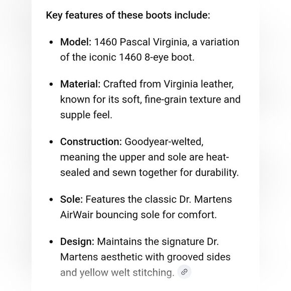 Dr Martens 1460 Pascal Womans Leather Black Boots, Size 7 - Picture 2 of 14